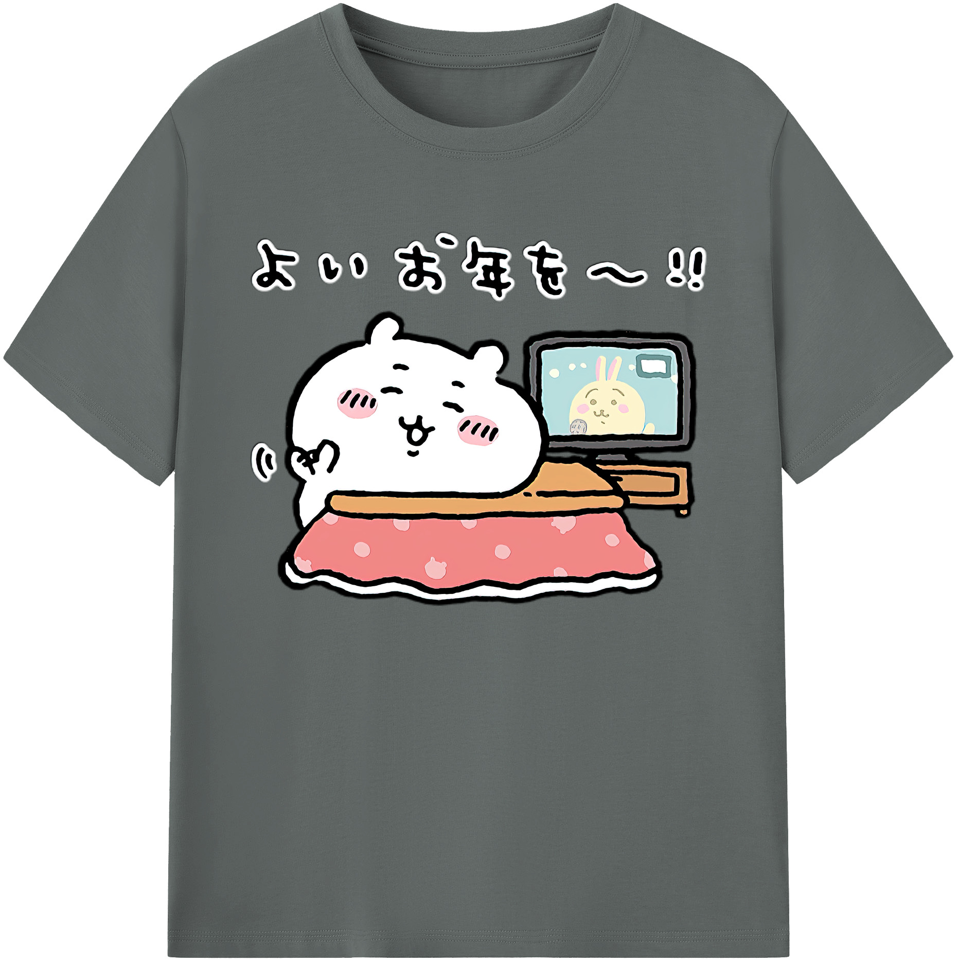 （画像用） ちいかわ ちいかわ Chii-kawa chiikawa 綿100％ メンズ半袖Tシャツ｜肌触りやわらか＆通気性